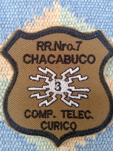 Imagen 2 de 4 de Escarapela Militar Ejército De Chile. R R N* 7 Chacabuco