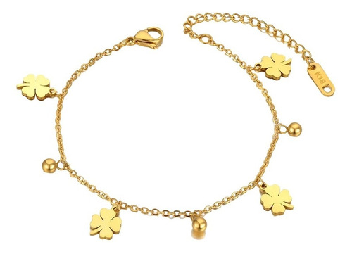 Oferta! Pulsera Trébol De La Suerte Oro 18kt 1701e