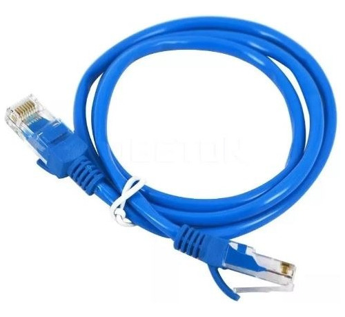 Patch Cord Cable Utp Cat 6a / 1.0 Mt Azul Y Rojo