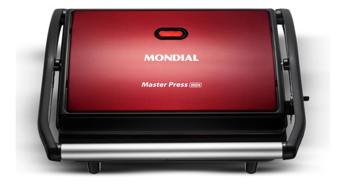 Sanduicheira Grill Press Red Ceramic Mondial Pg-01-rc 110v