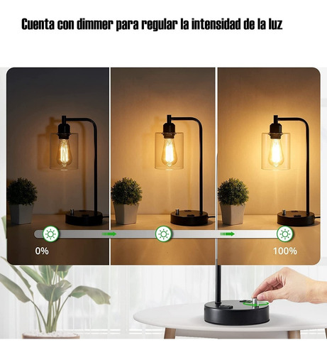 Imagen 4 de 7 de Lámpara De Mesa De Noche Moderna.