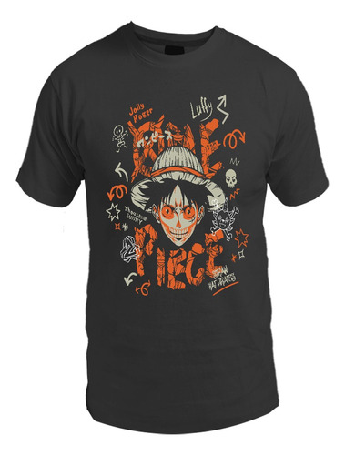 One Piece Remera De Algodon / Monkey D. Luffy Jolly Roger