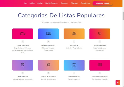 Sistema Para Vendas De Dominios, E Contas Sociais E Leilôes