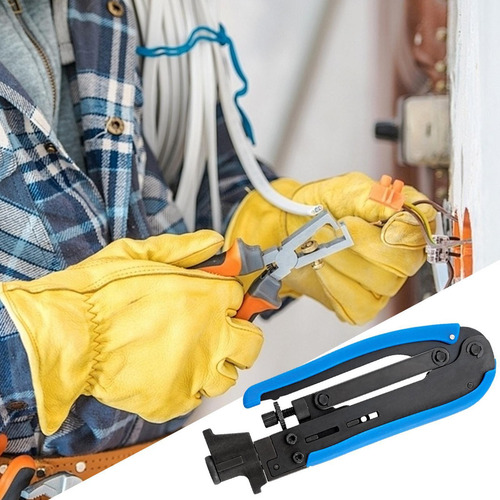 Engarzadora De Cables De Tv Herramienta De Compresión Coaxia