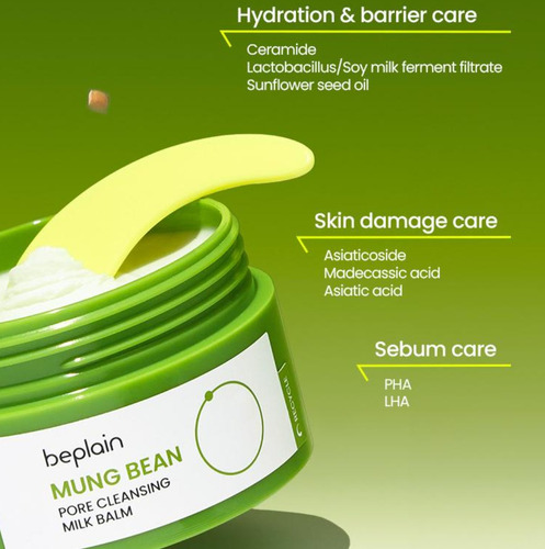 Beplain Mung Bean Pore Cleansing Milk Balm 100ml - K Beauty