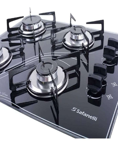 Imagem 9 de 10 de Fogao Cooktop 4 Bocas Preto Lines Safanelli Bivolt (fcl40)