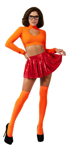 Scooby Doo, Disfraz/cosplay Chica Intelectual Estilo Velma Sexy Y Accesorios