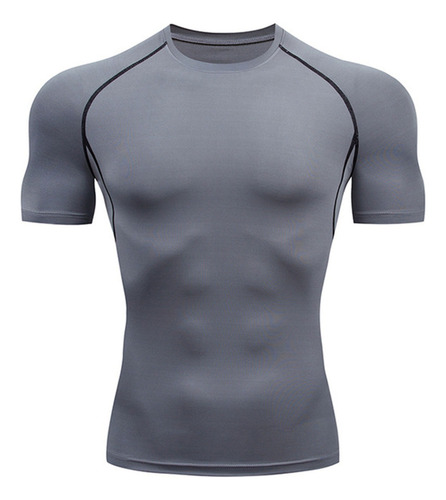 Playera Deportiva De Compresión Elasticidad Para Hombre