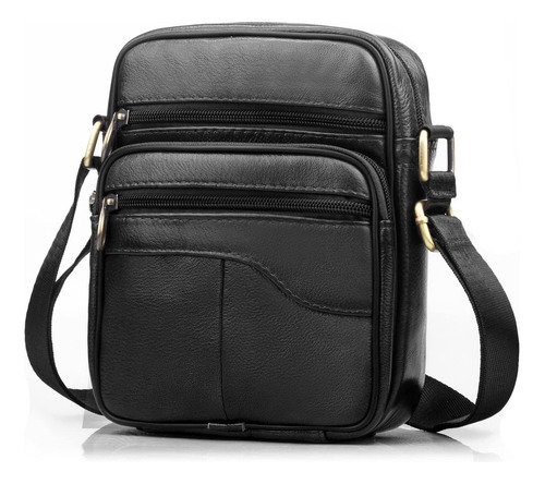 Bolso Bandolera Pequeño De Cuero Genuino Para Hombre