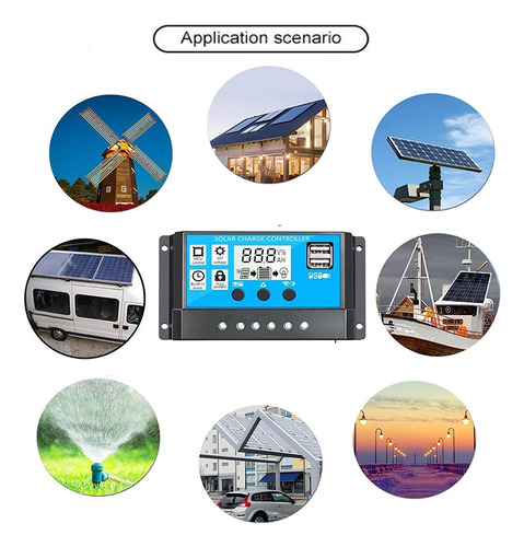 Controlador De Carga Solar 40a, Controlador De Carga Del Pan