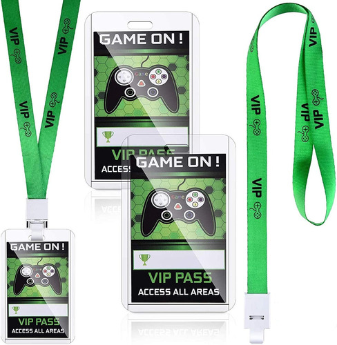 16 Piezas Video Game Vip Pass Holder Bolets Gamer Party...