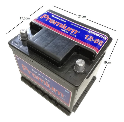 Imagen 2 de 9 de Bateria Premium 12x55 P55 Auto Blindada Libre Mantenimiento