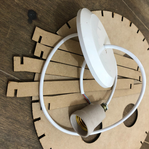Imagen 2 de 2 de Lampara De Techo Colgante Flor - Diseño Moderno Fibrofacil