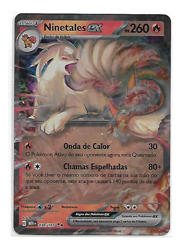 Carta Colecionável Copag Ninetales Ex