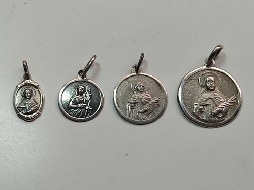 Medalla Santa Lucia Plata 925 13 Mm Kendra Joyas