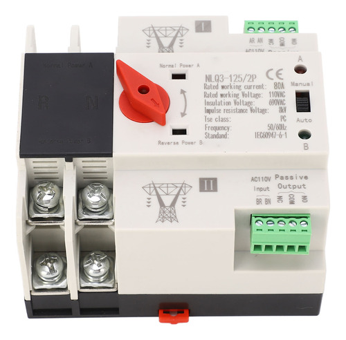 Transferencia Automática Ac110v 80a Dual Power Quick Respons