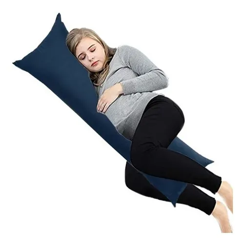 Almohada Para Embarazada Abrazable Azul 3 Fundas Incluidas