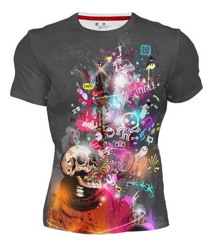 Playera Sublimada Full Impresión Fotografía Calavera Astro