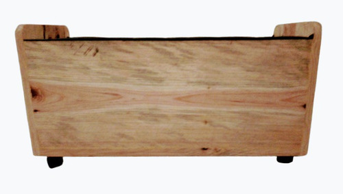 Imagen 1 de 3 de Maceta Macetero Huerto Urbano Madera Jardinera Con Llantas