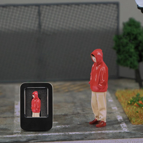 Figuras De Modelos A Escala 1/24, Tela Roja Con Sombrero