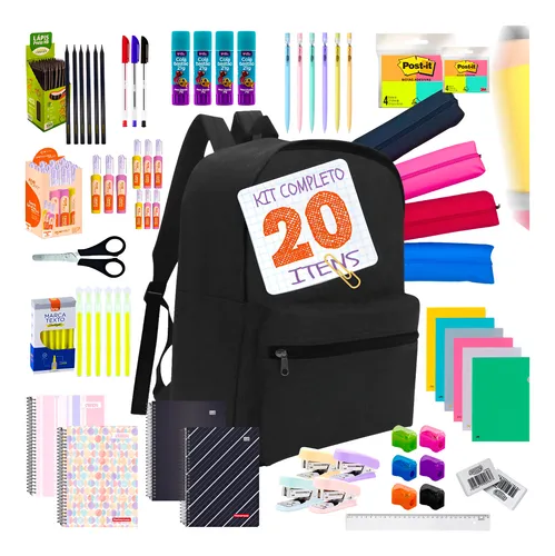 Material Escolar Kit Completo Ensino Fundamental Facul Médio