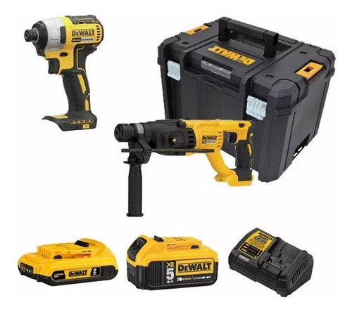 Kit Dewalt Taladro Rotomartillo + Llave Impacto Brushles 20v