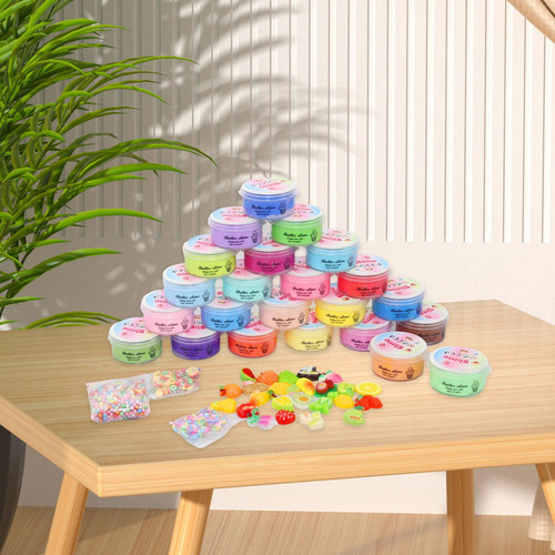 24 Peças De Kits De Slime De Manteiga Antiaderente Com