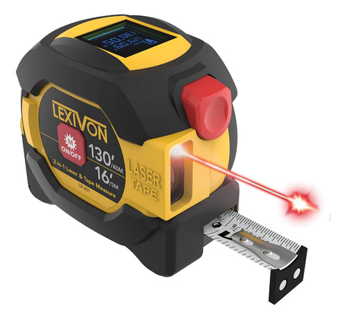 Cinta Métrica Láser Digital Lexivon Lx-201 De 40 M Con Cinta