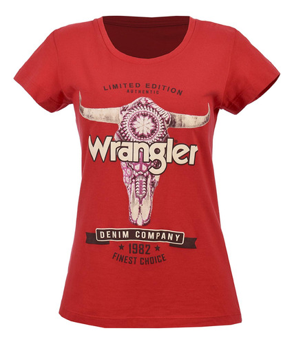 Playera Vaquera Wrangler Manga Corta De Mujer Y12