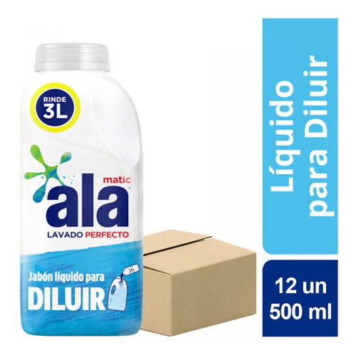 Pack X12 Un Ala Jabon Liquido Concentrado Para Diluir 500ml