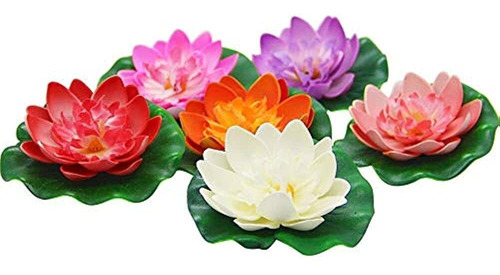 Happy Trees Flor De Loto De Espuma Flotante Artificial Con N