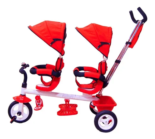Triciclo doble para mellizos hot sale