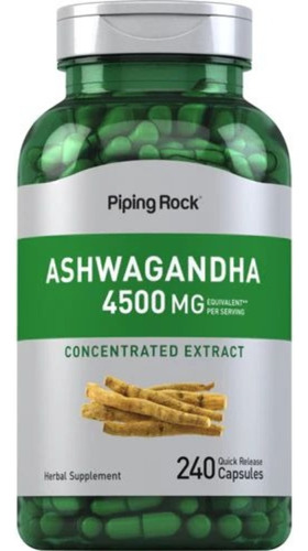 Ashwagandha 4500 Mg  Pack Econom X 240 Capsulas Piping Rock