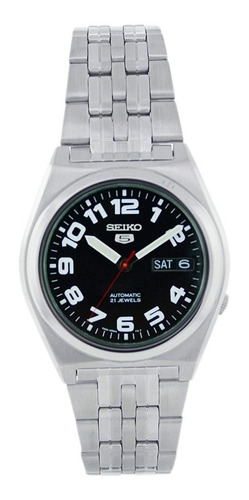 Reloj Seiko 5 Automatico Fondo Negro Con Numeros Snk657