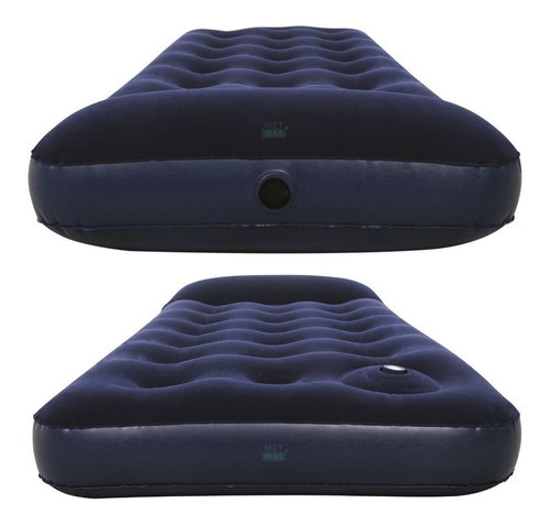 Colchon Inflable 1 Plaza 185x76x28 - Inflador Incorporado!! Color Azul