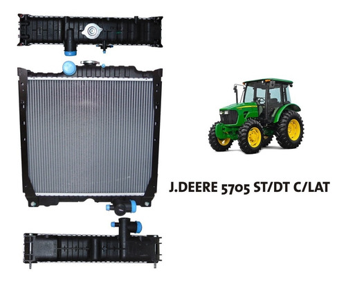 Imagen 1 de 6 de Radiador J.deere 5705 St/dt Con Laterales Oem:200001390/1392