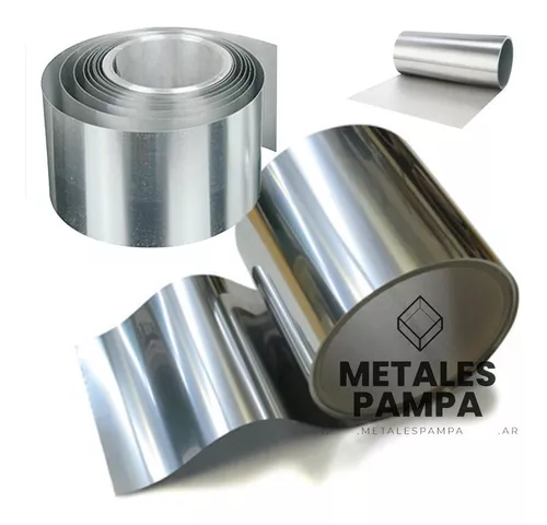 Chapa Aluminio Lisa 0,4mm X 500mm X 6000mm En Rollo.