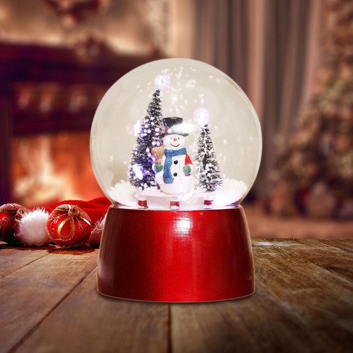 Bola De Nieve Musical Navideña Con Luz De Noche Para La