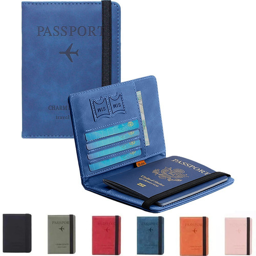 Porta Pasaporte Documentos Funda Protectora Viaje Con Rfid