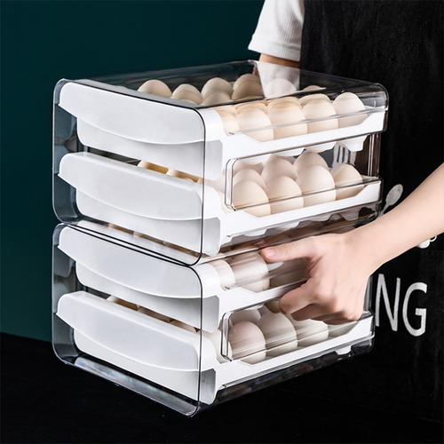 Envase para huevos con capacidad para 15 huevos DaoRier Huevera de plástico para la nevera 