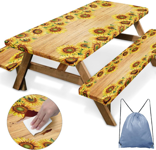 Funda De Mesa Picnic 72 Con Bordes Elásticos Y Cubierta De