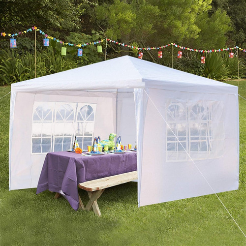 Amoloria Toldo 3x3 Carpa Gazebo Pergola Plegable Portable Para Jardines Blanco