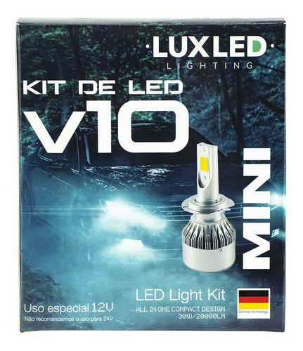 Kit Lampadas Led Volvo S60 2010 A 2013 H7 Hb3 20000lm
