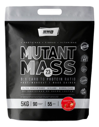 Mutant Mass 5 Kg Ganador De Masa Muscular Star Nutrition Sabor Frutilla