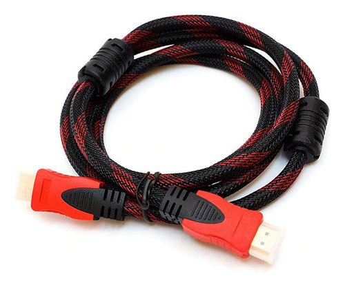 Cable De Video Hdmi Mallado 3m Con Doble Frilto 4k