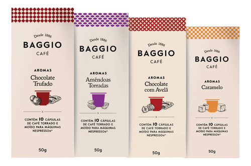 Kit 40 Cápsulas Cafe Gourmet Baggio Para Cafeteira Nespresso