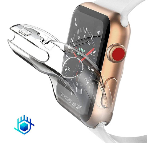 Imagen 1 de 9 de Funda Goma Resistente + Mica Para Apple Watch Protector Case