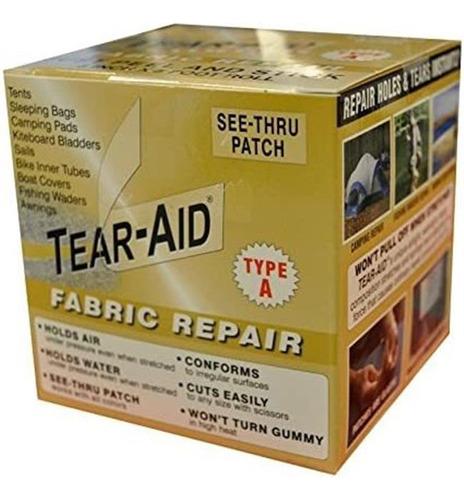 Tear-aid Tela Kit, 3 Reparación En X 5 Pies Roll, Tipo A, In