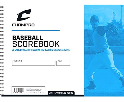 Libro De Puntuación De Béisbol Champro (blanco), 52 Páginas