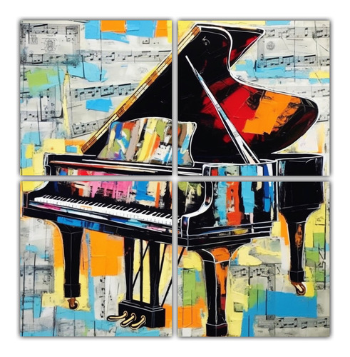 120x120cm Cuadro Alec Monopoly Estilo Piano - Decocuadros